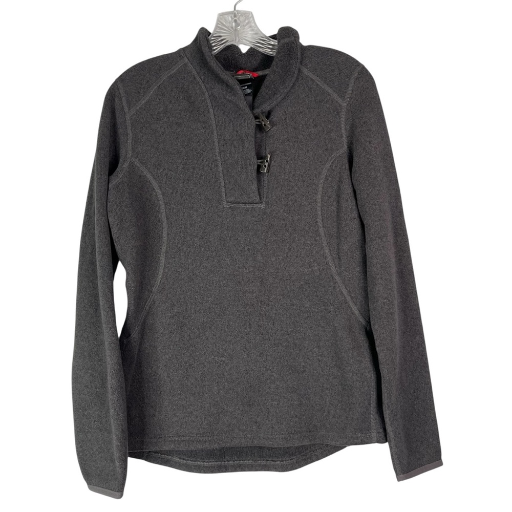 The North Face Sweater Womens M Gray Crescent Ridge Shawl Collar Fleece Pullover